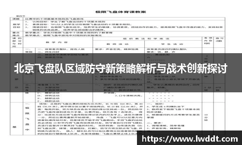 北京飞盘队区域防守新策略解析与战术创新探讨